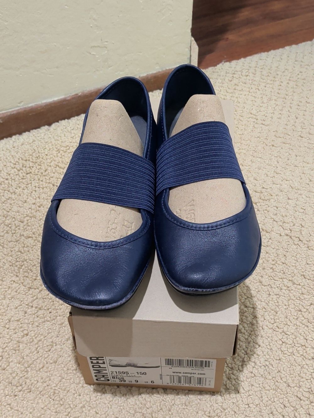 Camper Right Nina Elastic-Strap Slip-On Flats